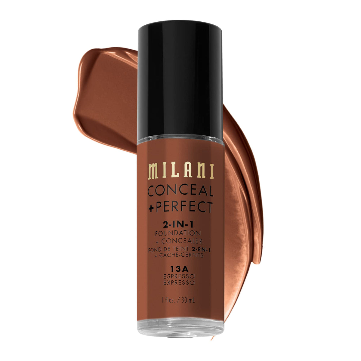 Milani Conceal + Perfect 2-in-1 Foundation + Concealer in Espresso front view