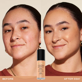 Milani Conceal + Perfect 2-in-1 Foundation + Concealer Pure Beige swatch on skin