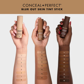 Milani Conceal + Perfect Blur Out Skin Tint Foundation application on model