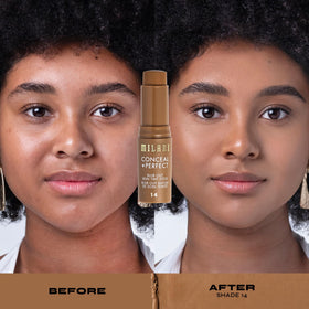 Milani Conceal + Perfect Blur Out Skin Tint Foundation in natural light