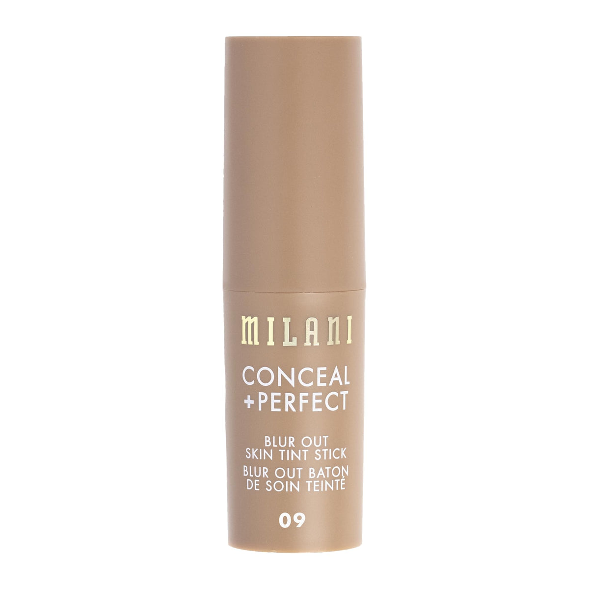 Milani Conceal + Perfect Blur Out Skin Tint Foundation with makeup brush