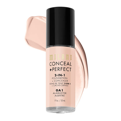 Milani Conceal + Perfect Foundation + Concealer 0A1 Alabaster front view