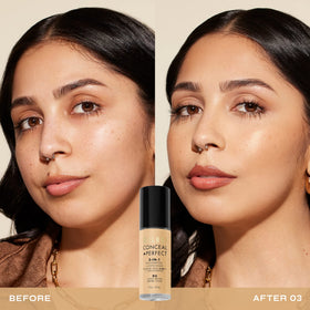 Milani Conceal + Perfect Liquid Foundation Light Beige bottle with pump