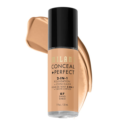 Milani Conceal + Perfect Liquid Foundation Sand front view