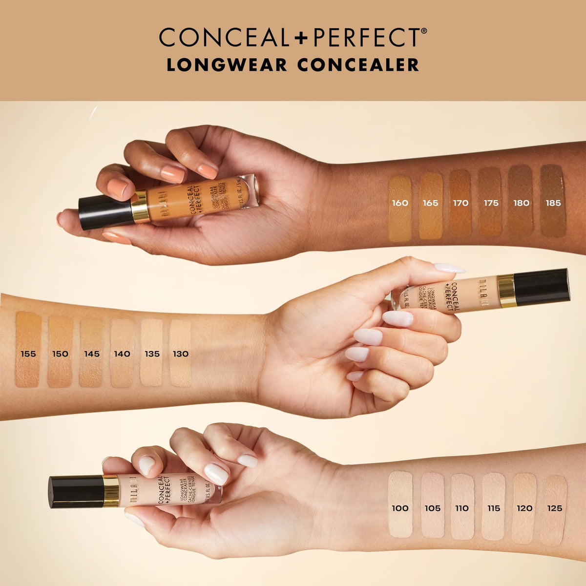 Milani Conceal + Perfect Longwear Concealer Ivory Rose packaging