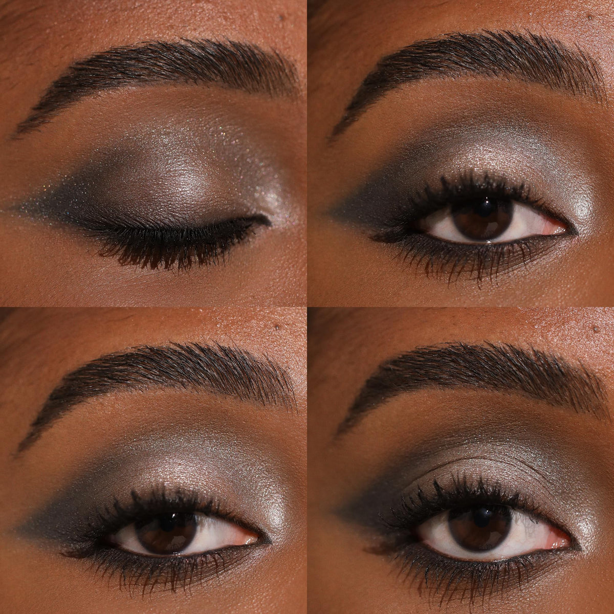 Milani Gilded Mini Eyeshadow Palette open showing colour selection