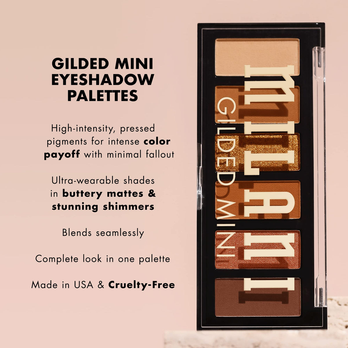 Milani Gilded Mini Eyeshadow Palette with swatches