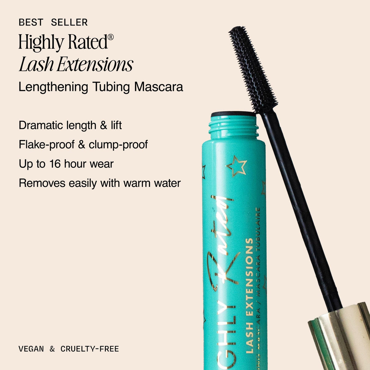 Milani Highly Rated Tubing Mascara application on lashes