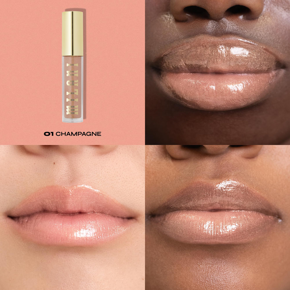 Milani Keep It Full Lip Plumper Champagne applicator close-up