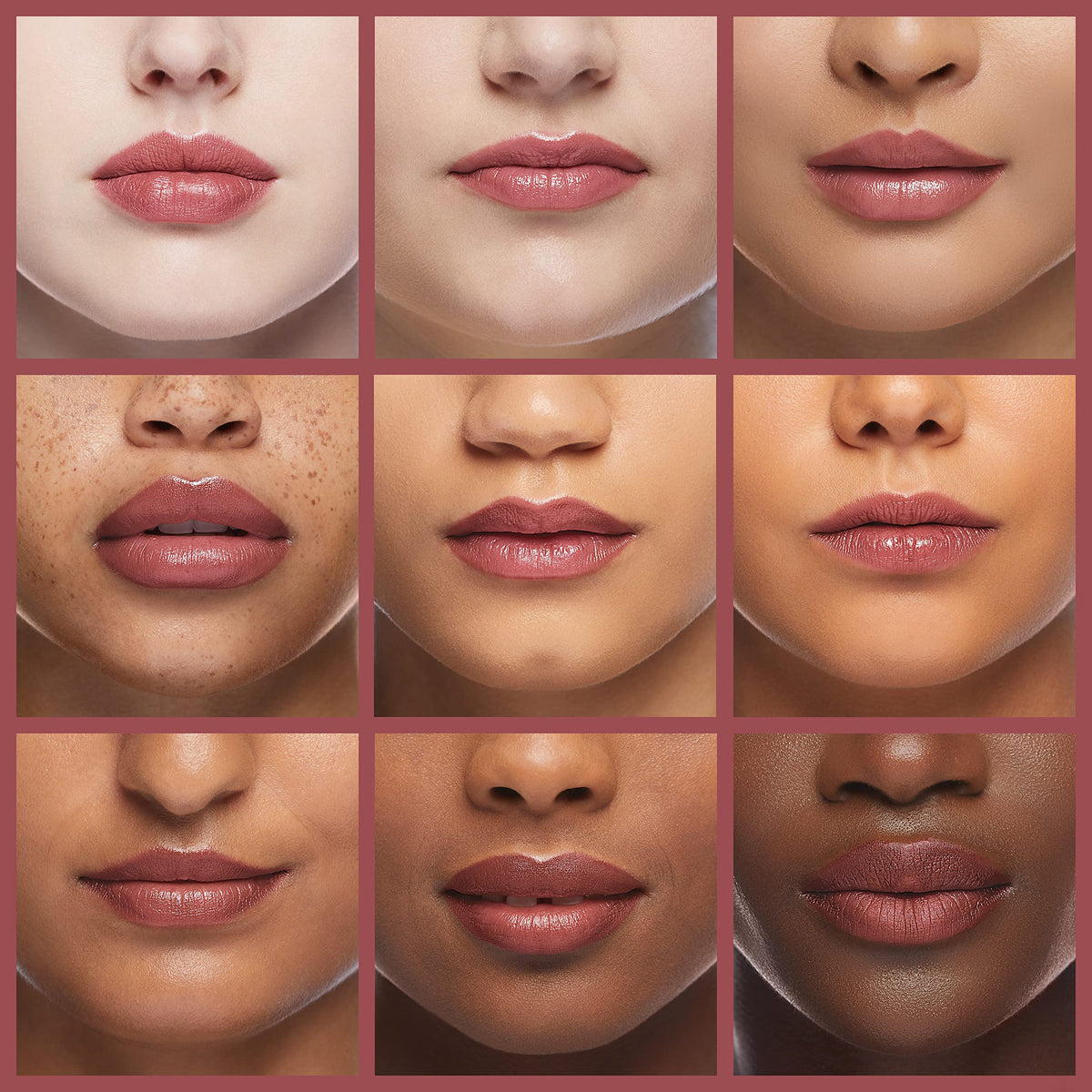 Milani lip plumper swatch on skin