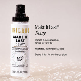 Milani Make It Last Dewy Setting Spray side view showing nozzle
