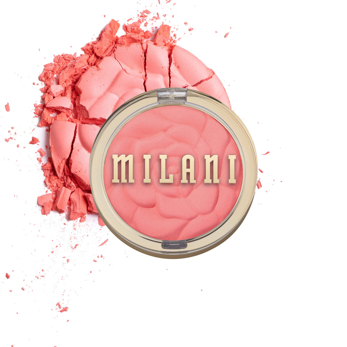 Milani Rose Blush Coral Cove compact front view