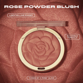 Milani Rose Blush Coral Cove on model's cheeks