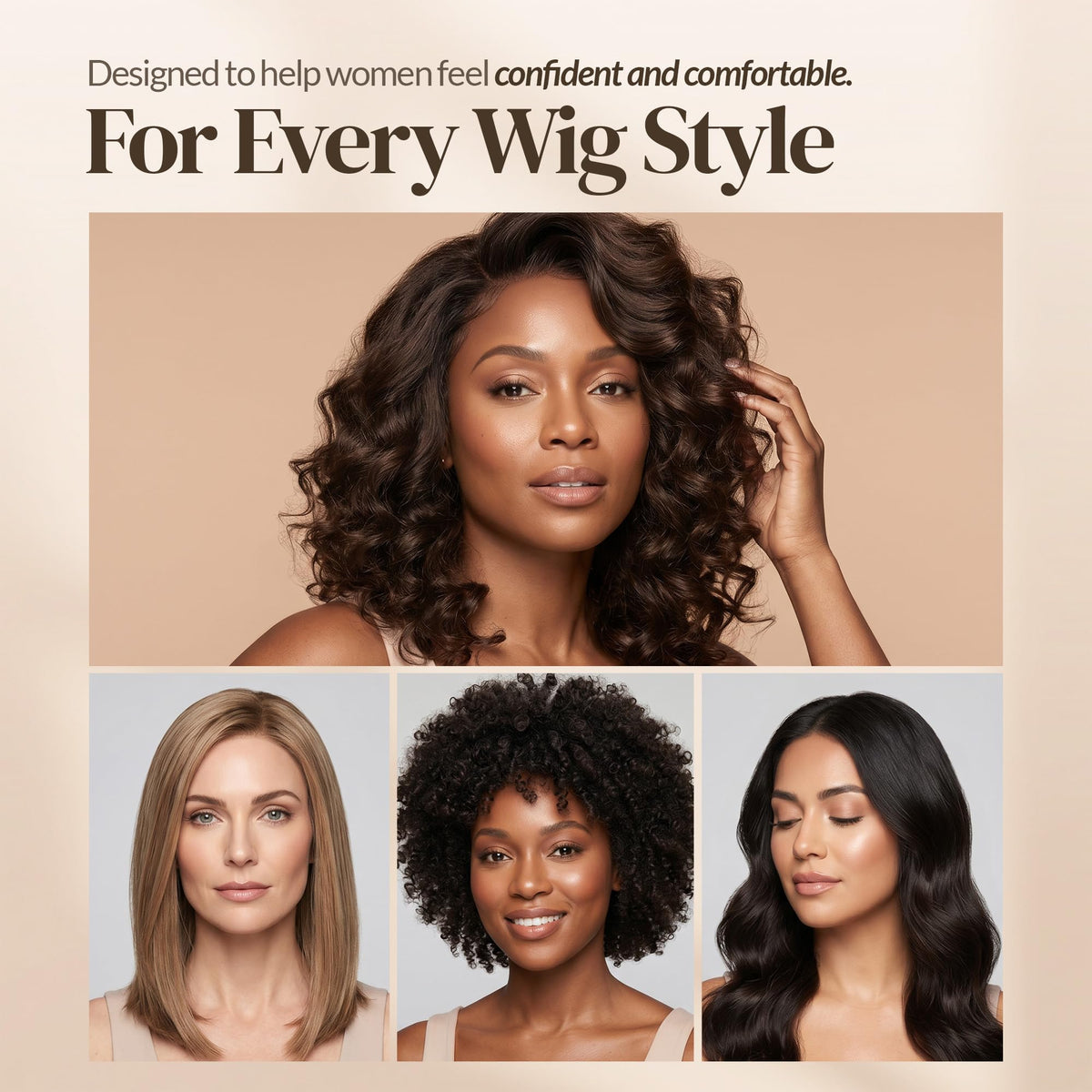 MILANO COLLECTION Wigrip Lace Wig Band chocolate brown close-up