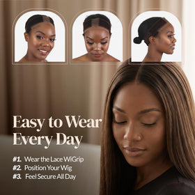 MILANO COLLECTION Wigrip Lace Wig Band chocolate brown texture