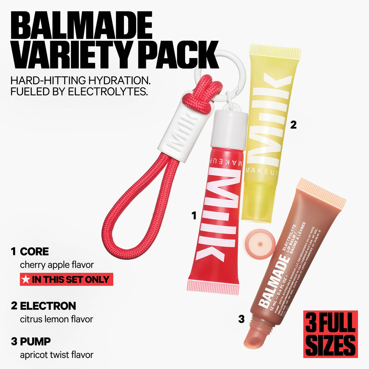 Milk Makeup Balmade Hydrating Lip Balm Cherry Apple flavour close-up