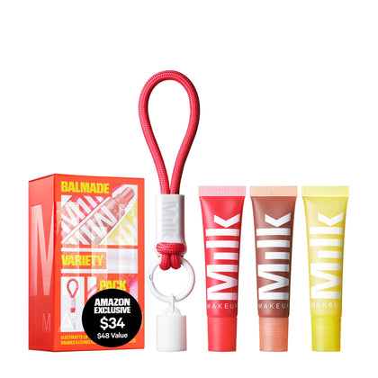 Milk Makeup Balmade Hydrating Lip Balm set with keychain front view