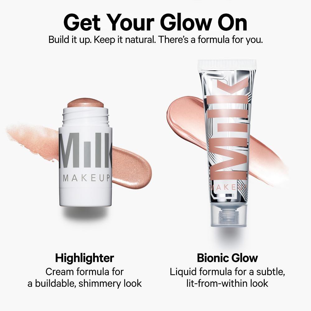 Milk Makeup Highlighter Stick in hand, showing texture