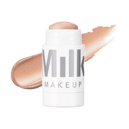 Milk Makeup Highlighter Stick Lit front view with packaging