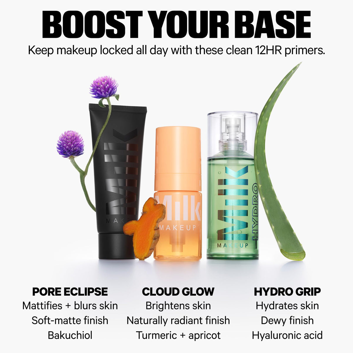 Milk Makeup Hydro Grip Primer 1.52 oz with makeup tools