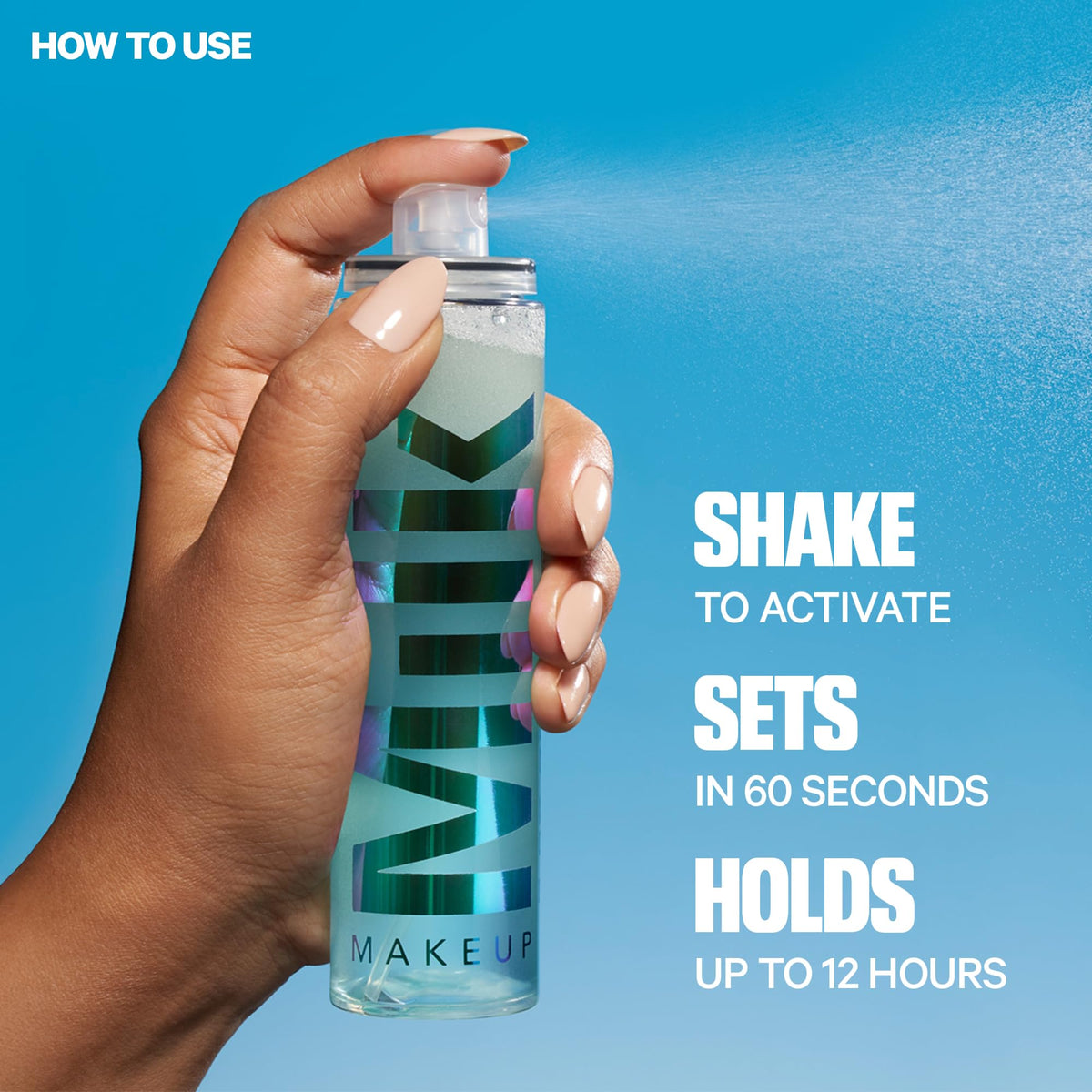 Milk Makeup Hydro Grip Set + Refresh Spray application demonstration