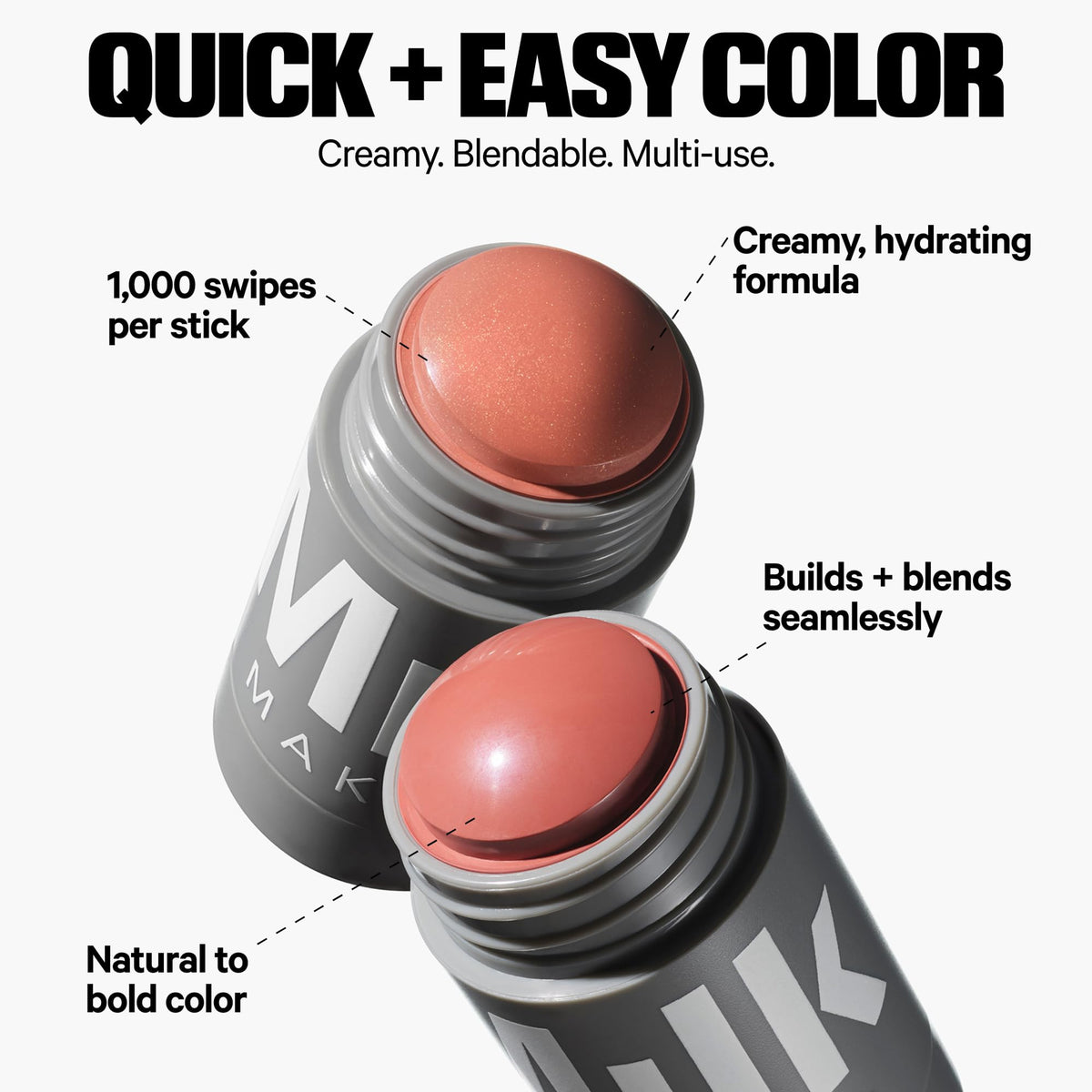 Milk Makeup Lip + Cheek Stick showing creamy texture
