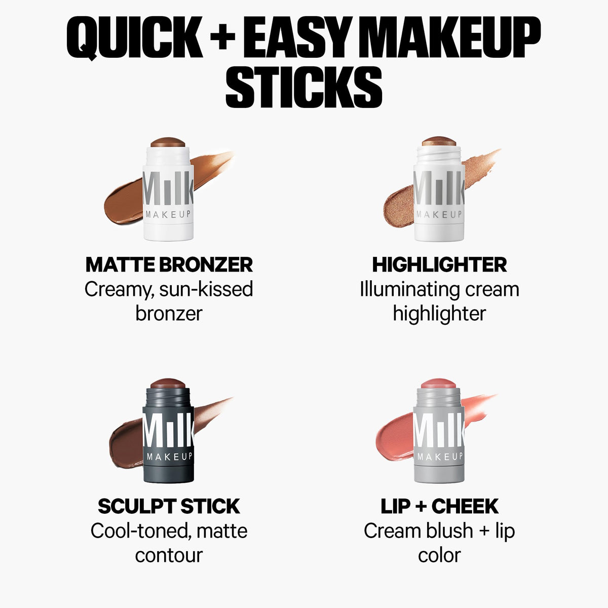 Milk Makeup Sculpt Stick applied on skin for contouring