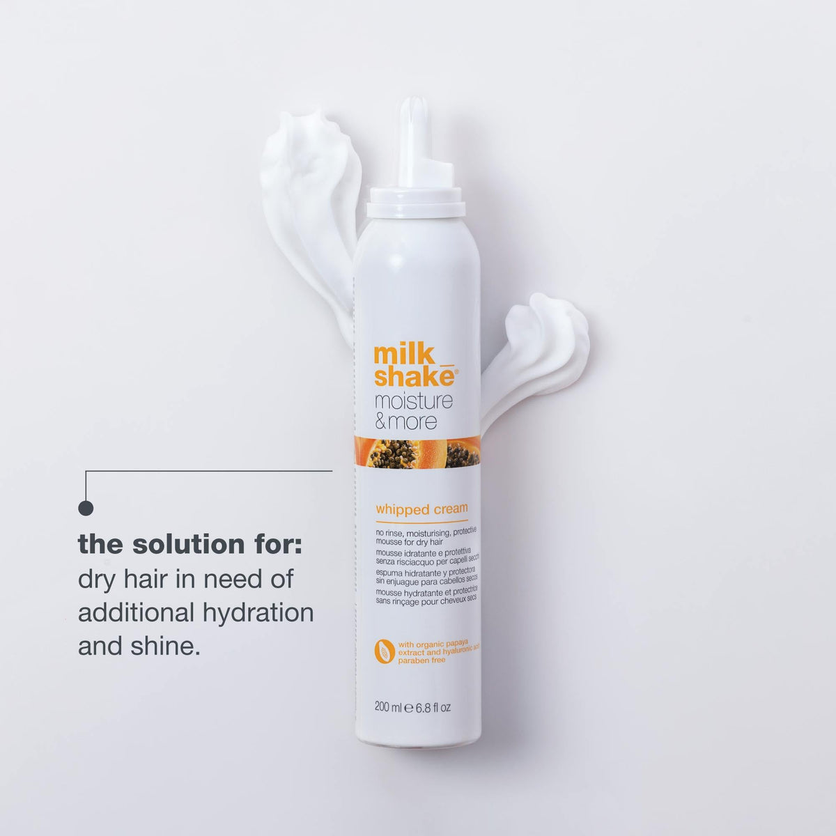 milk_shake Moisture & More Leave-In Foam packaging side view