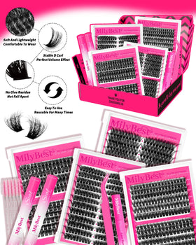 MilyBest 5 Eyelash & Eyebrow Brushes included in kit