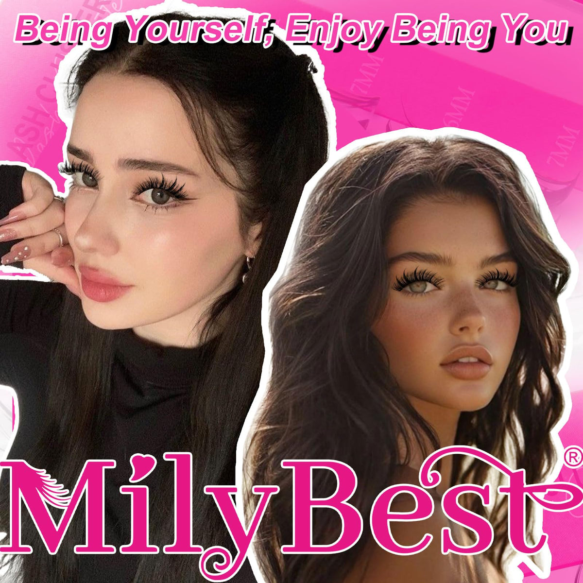 MilyBest Bottom Lash Clusters showing different lash lengths