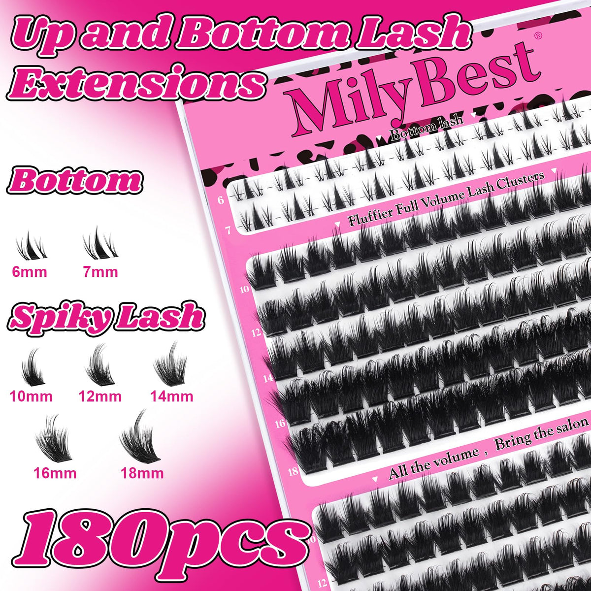 MilyBest Cove Lash Clusters packaging with details