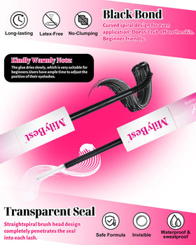 MilyBest dual-ended lash glue close-up