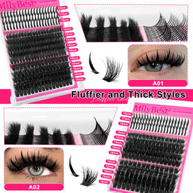 MilyBest eyelash tweezers and brushes from the kit