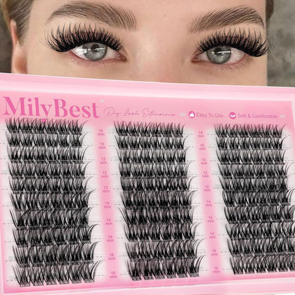 MilyBest Fluffy Lash Clusters 10-16mm front view
