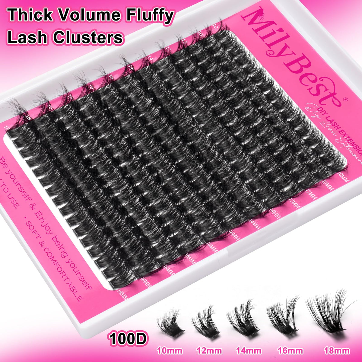 MilyBest Fluffy Lash Clusters in packaging