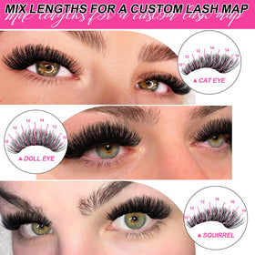 MilyBest Fluffy Lash Clusters Kit with precision tweezers