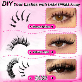 MilyBest Lash Clusters 100D side view with lash lengths