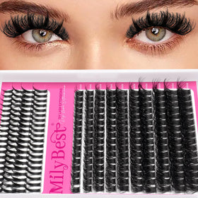 MilyBest Lash Clusters 100D with different lash styles