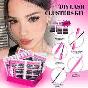 MilyBest Lash Clusters Kit showing spiky bottom lashes