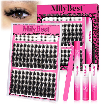 MilyBest Rozen Lash Clusters Kit front view with spiky lashes