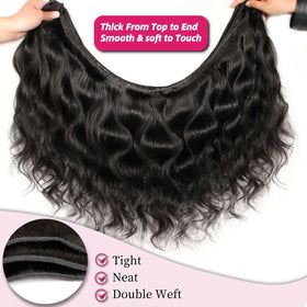Miminis 12A Human Hair Bundles body wave 28 inch side view