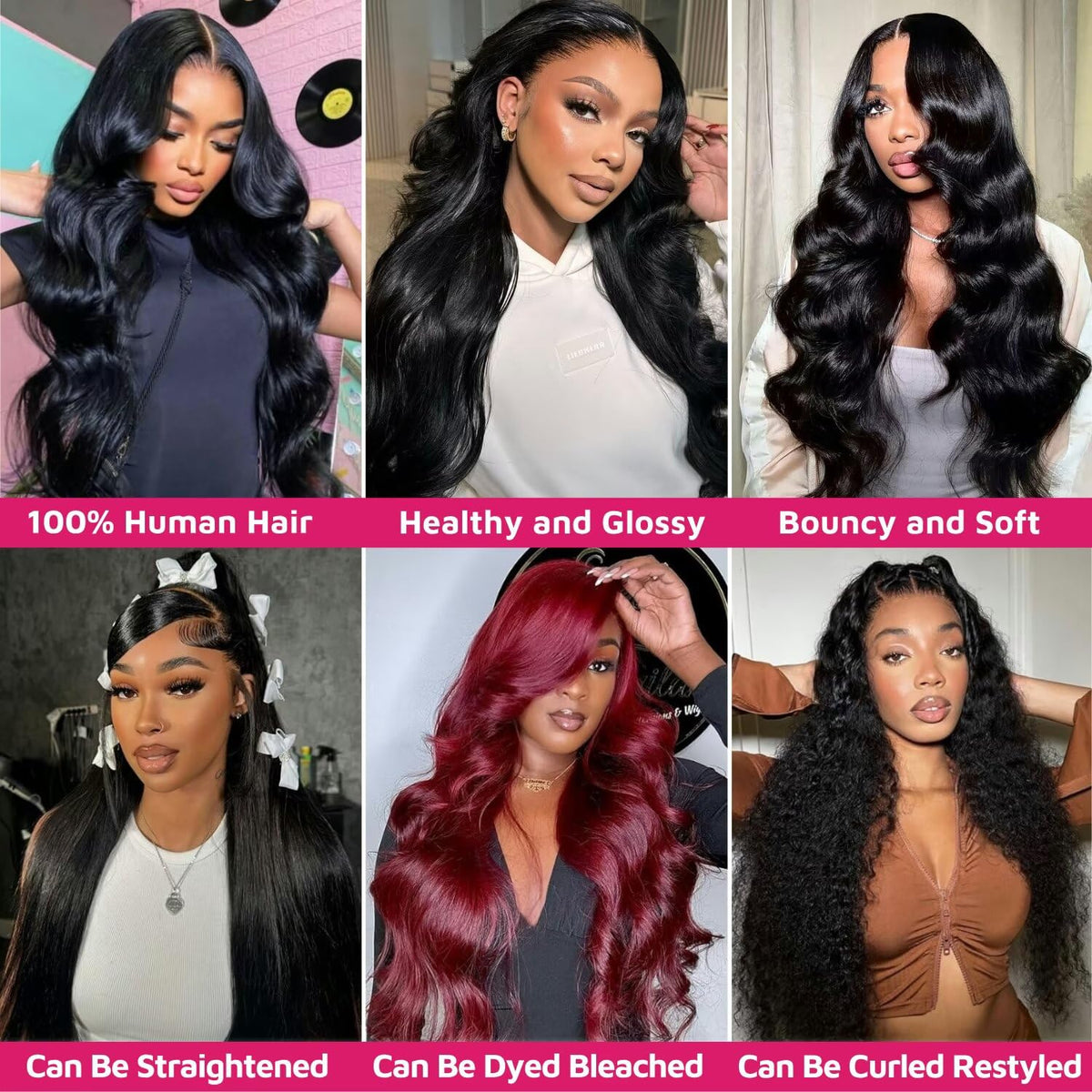 Miminis 12A Human Hair Bundles showing texture and shine
