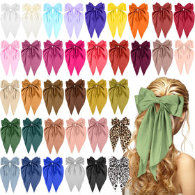 Mimorou 36 Pcs Big Hair Bows assorted colours front view