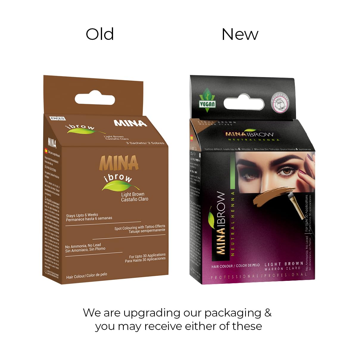 MinaiBrow Henna Tint Kit contents displayed