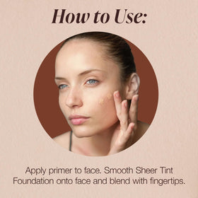 Mineral Fusion Sheer Tint Foundation Olive with applicator