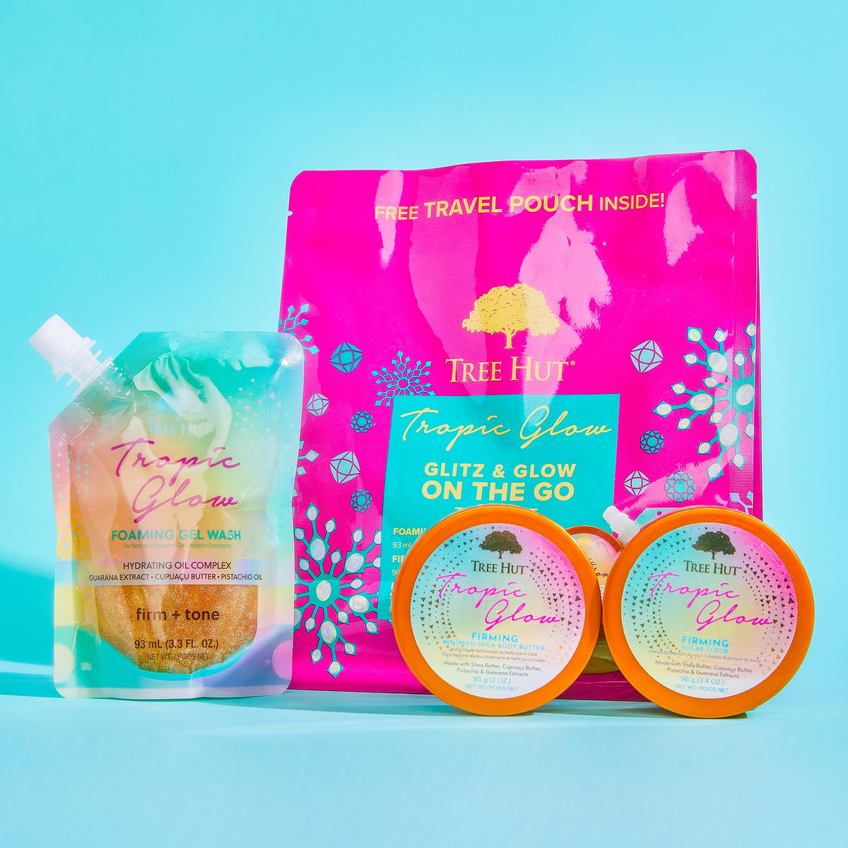 Mini Tropic Glow Sparkling Gel Wash from Tree Hut on a white background