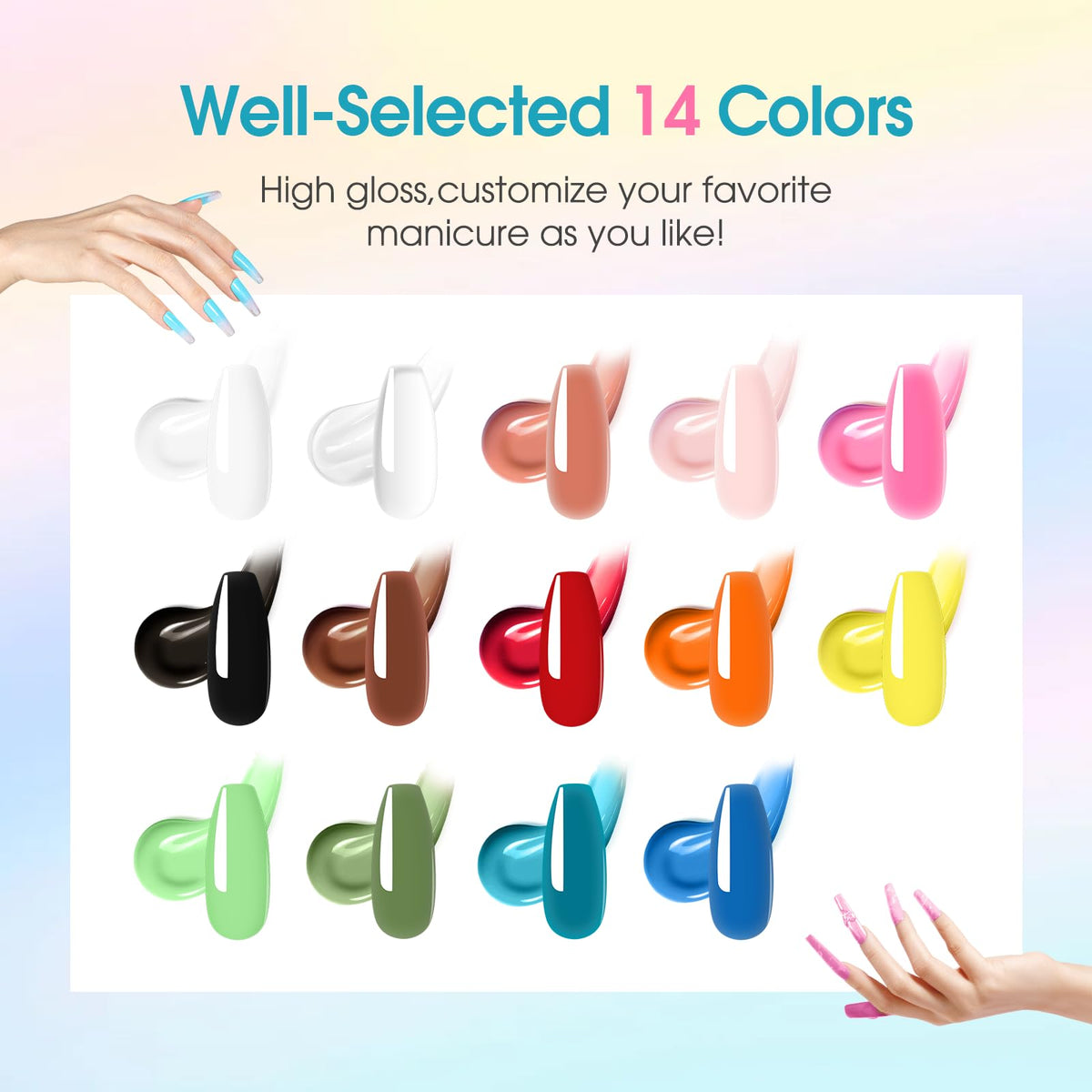 Mini UV lamp included in ROSALIND Poly Nail Gel Kit