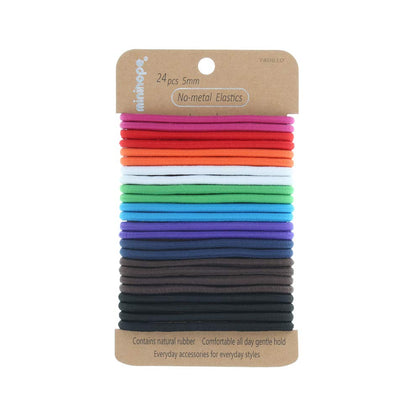 minihope elastic hair ties multicolour pack front view