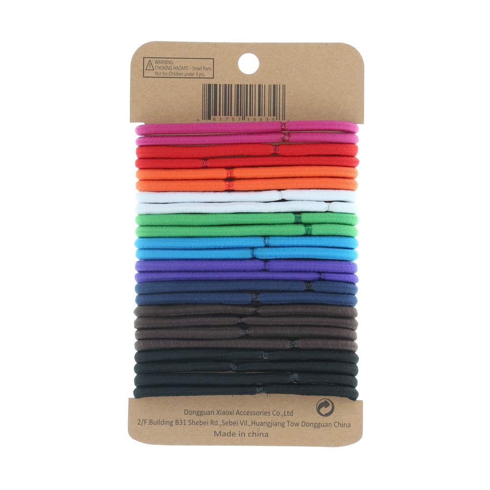 minihope no-metal hair ties assorted colours close-up