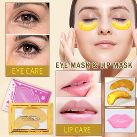 Miniling 24k gold eye masks in a tray